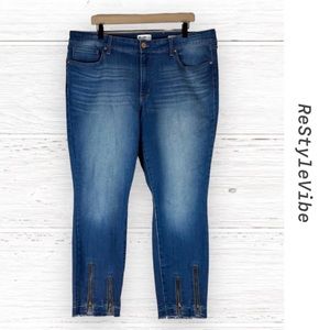 WILLIAM RAST Women’s Size 18W Denim Jeans High Rise Skinny Fit Zipper Stretch